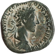 Sestertius - Commodus TR P II IMP II COS P P S C VOTA PVBLICA obverse image