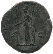 Sestertius - Commodus IMP II COS II P P S C; Minerva, Rome, 179 reverse image