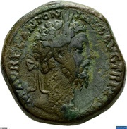 Sestertius - Marcus Aurelius VIRTVS AVG IMP X COS III P P S C; Virtus obverse image