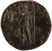 Sestertius - Commodus TR P VII IMP IIII COS III P P S C; Roma and Victory, Rome, 181-182 reverse image