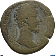 Sestertius - Commodus SALVS AVG TR P VIII IMP VI COS IIII PP S C; Salus obverse image