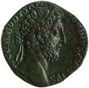 Sestertius - Commodus P M TR P VIIII IMP VI COS IIII P P S C; Pax obverse image