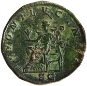 Sestertius - Julia Domna IVNOI LVCINAE S C; Juno, Rome, 196-211 reverse image