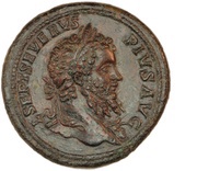 Sestertius - Septimius Severus P M TR P XVI PROF AVGG S C obverse image