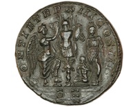 Sestertius - Caracalla PONTIF TR P XIII COS III S C; Victory, Rome, 210 reverse image