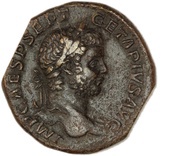 Sestertius - Geta, Septimius Severus, and Caracalla PONTIF TR P II COS II S C obverse image