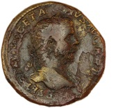 Sestertius - Geta VICTORIAE BRITTANICAE S C; Victory and Britannia obverse image