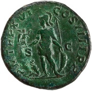 Sestertius - Caracalla P M TR P XVI COS IIII P P S C; Mars, Rome, 213 reverse image