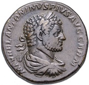 Sestertius - Caracalla PROVIDENTIAE DEORVM S C; Providentia obverse image