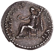 Quinarius - Domitian P M TR POT III IMP V COS X P P; Victory, Rome, 84 reverse image