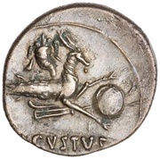 Denarius - Augustus AVGVSTVS, Rome, 18 BC - 17 BC reverse image