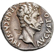 Denarius - Augustus VOT P SVSC PRO SAL ET REDIT I O M SACRVM; Mars obverse image