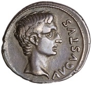 Denarius - Augustus and Agrippa COSSVS CN F LENTVLVS obverse image