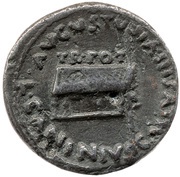Denarius - Augustus L CANINIVS GALLVS IIIVIR AVGVSTVS TR POT, Rome, 12 BC reverse image
