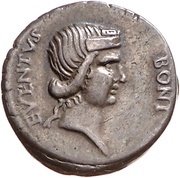 Denarius VICTORIA P R; Victory obverse image
