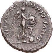 Denarius IMP X AVG DIVI F; Victory obverse image