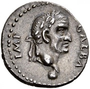 Denarius - Galba ROMA RENASCENS; Roma and Victory obverse image