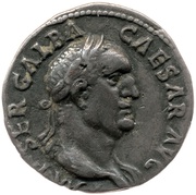 Denarius - Galba ROMA RENASCES; Roma and Victory obverse image