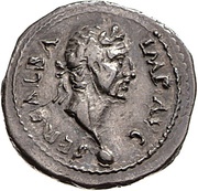 Denarius - Galba VIRTVS P R S C; Virtus and Roma obverse image