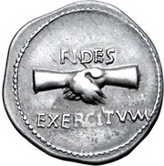 Denarius - Vitellius FIDES EXERCITVVM, Rome, 69 reverse image