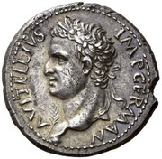 Denarius - Vitellius VICTORIA AVGVSTI; Victory obverse image