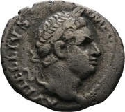 Denarius - Vitellius I O MAX CAPITOLINVS; Jupiter obverse image
