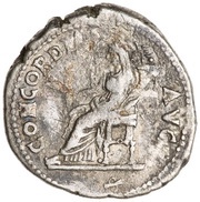 Denarius - Vespasian CONCORDIA AVG; Ceres, Rome, 69-70 reverse image