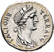 Denarius - Vespasian PACI ORB TERR AVG Φ, Rome, 70 reverse image