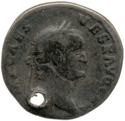 Denarius - Vespasian S P Q R obverse image