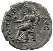 Denarius - Vespasian CONCORDIA AVG; Ceres, Rome, 74 reverse image
