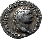 Denarius - Titus TR P VIIII IMP XIIII COS VII P P obverse image