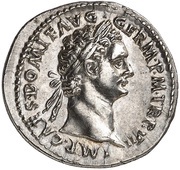 Denarius - Domitian COS XIIII; Minerva obverse image