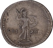 Denarius - Domitian COS XIIII; Minerva, Rome, 88 reverse image