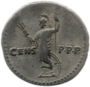 Denarius - Domitian CENS P P P; Minerva, Rome, 88 reverse image