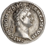 Denarius - Domitian IMP XVI COS XIIII CENS P P P; Minerva obverse image