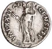 Denarius - Domitian IMP XXII COS XVI CENS P P P; Minerva, Rome, 93-94 reverse image