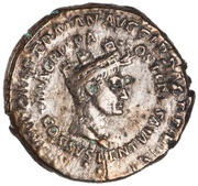 Denarius - Augustus and Agrippa IMP CAES TRAIAN AVG GER DAC P P REST M AGRIPPA COS TER COSSVS LENTVLVS, Rome, 98-117 reverse image