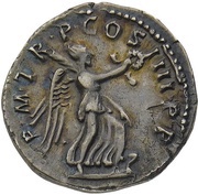 Denarius - Trajan P M TR P COS IIII P P; Victory, Rome, 101-102 reverse image