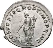 Denarius - Trajan COS V P P S P Q R OPTIMO PRINC; Fortuna, Rome, 103-111 reverse image