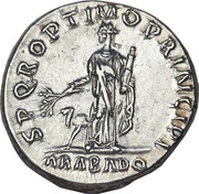 Denarius - Trajan S P Q R OPTIMO PRINCIPI ARAB ADQ; Arabia, Rome, 112-114 reverse image