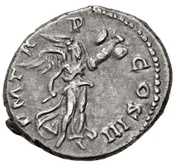 Denarius - Hadrian P M TR P COS III; Victory, Rome, 120-121 reverse image
