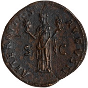 Denarius - Hadrian P M TR P COS III; Victory, Rome, 120-121 reverse image