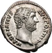 Denarius - Hadrian AEGYPTOS; Egypt obverse image