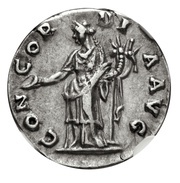 Denarius - Sabina CONCORDIA AVG; Concordia, Rome, 136-138 reverse image