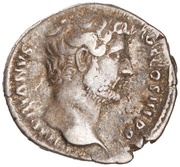 Denarius - Hadrian ROMA AETERNAE; Roma obverse image