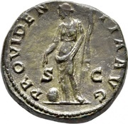 Denarius - Hadrian SALVS AVG; Salus, Rome, 137-138 reverse image