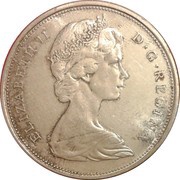 50 Cents - Elizabeth II 2nd portrait, silver obverse image