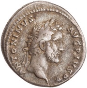 Denarius - Antoninus Pius TR P COS II; Minerva obverse image