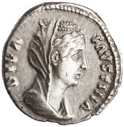 Denarius - Faustina the Elder AETERNITAS obverse image