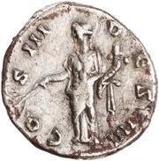 Denarius - Antoninus Pius COS III DES IIII; Pax, Rome, 143-144 reverse image